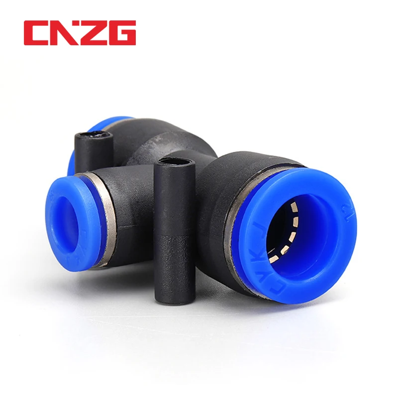 PE Air Connectors 4mm 6mm 8mm 10 12MM Pneumatic Fitting Quick Connect Slip Lock Tee 3Way Plastic Pipe Water Hose Tube Connector - Image 4