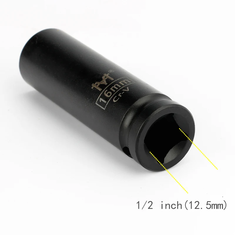 1/2" Inch Drive Deep Impact Sockets Metric Air Pneumatic Socket Wrench Head 10-38mm Standard Durable Car Auto Truck Repair Tools - Image 3