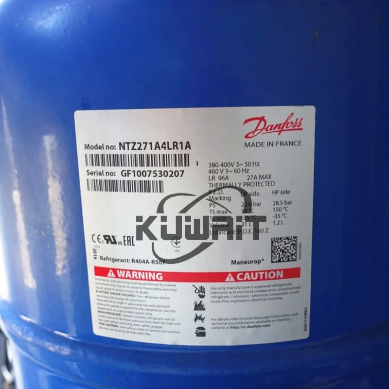 NTZ271-4 120F0242 Danfoss Maneurop Reciprocating freezing compressor NTZ271A4LR1B NTZ271A4LR1A - Image 2