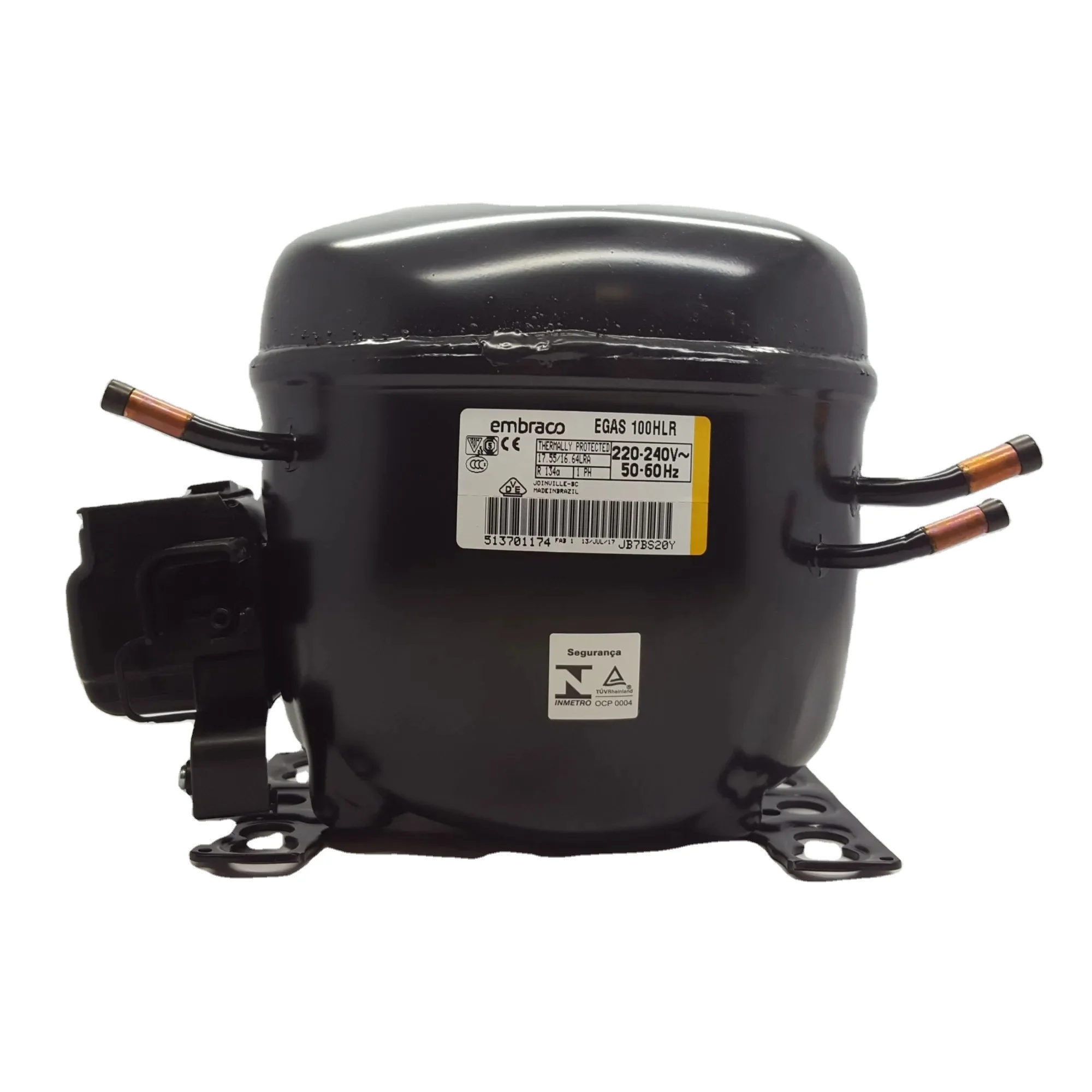 for Embraco Compressor EGAS 100HLR EGX 90CLC EGU130HLR EGSY 90HLP 1/3HP R134A 220 240V 50 60HZ